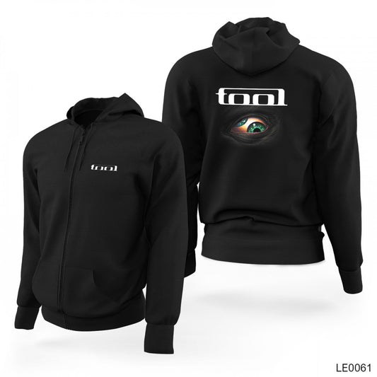 İndirimli Tool Siyah Fermuarlı Limited Edition Kapşonlu Sweatshirt