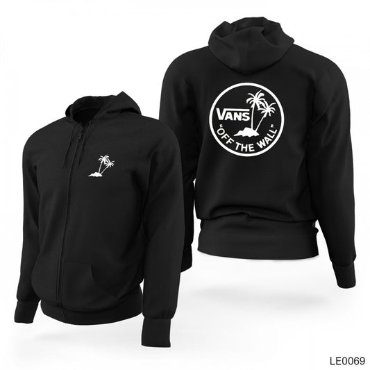 Vans of the wall Siyah Fermuarlı Limited Edition Kapşonlu Sweatshirt