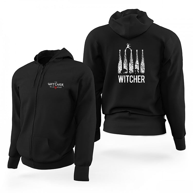 Witcher Siyah Fermuarlı Limited Edition Kapşonlu Sweatshirt