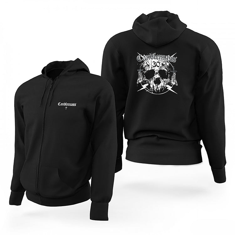 Candlemass Doom Metal Long Sleeve Siyah Fermuarlı Limited Edition Kapşonlu Sweatshirt