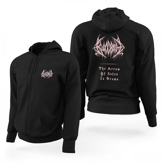 Bloodbath The Arrow Siyah Fermuarlı Limited Edition Kapşonlu Sweatshirt