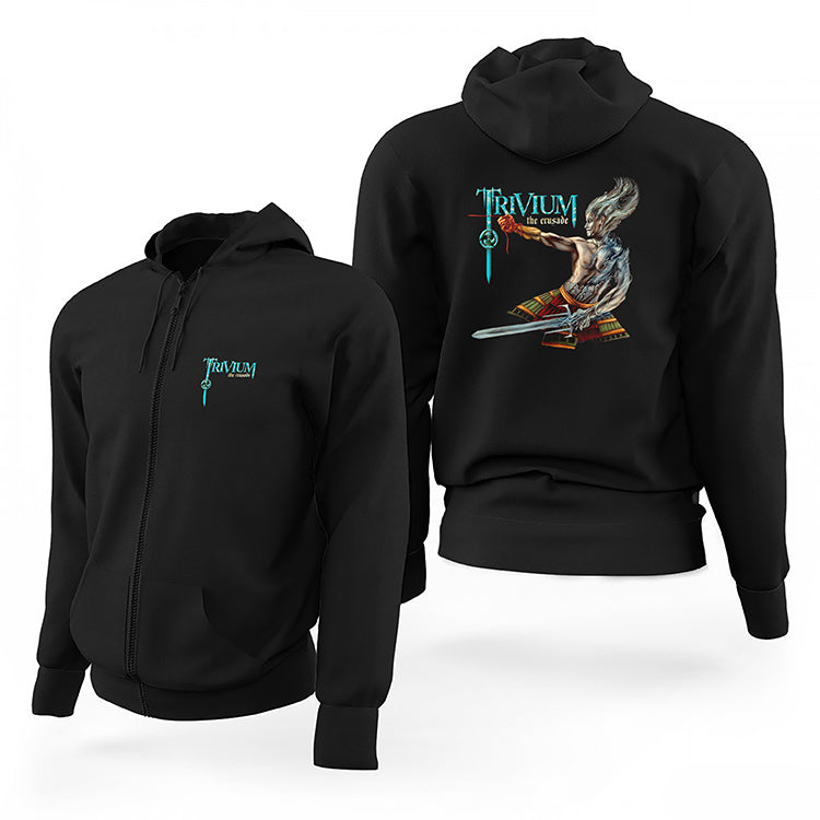 Trivium The Crusade Siyah Fermuarlı Limited Edition Kapşonlu Sweatshirt