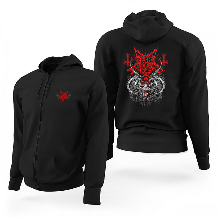 Dark Funeral Demon Head Siyah Fermuarlı Limited Edition Kapşonlu Sweatshirt