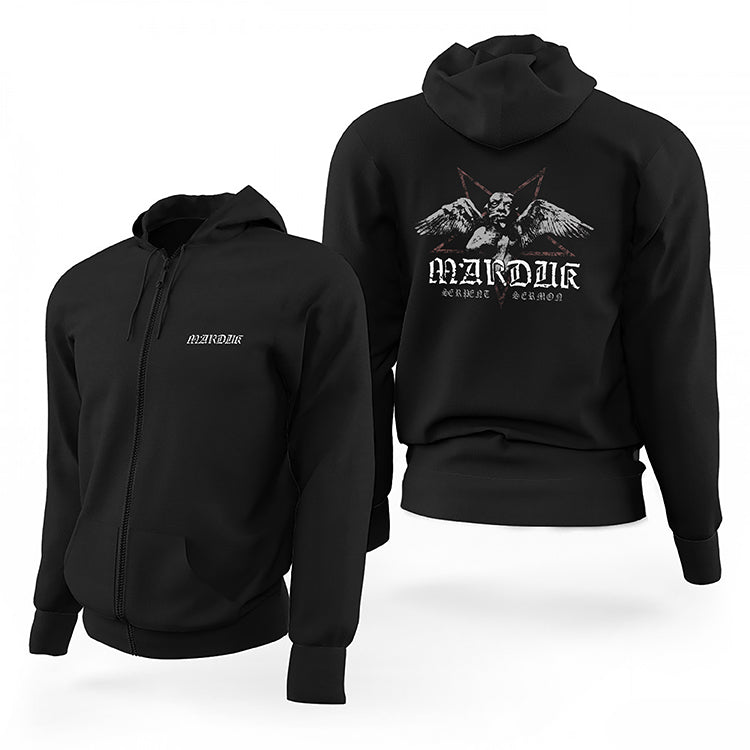 Marduk Serpent Sermon Siyah Fermuarlı Limited Edition Kapşonlu Sweatshirt