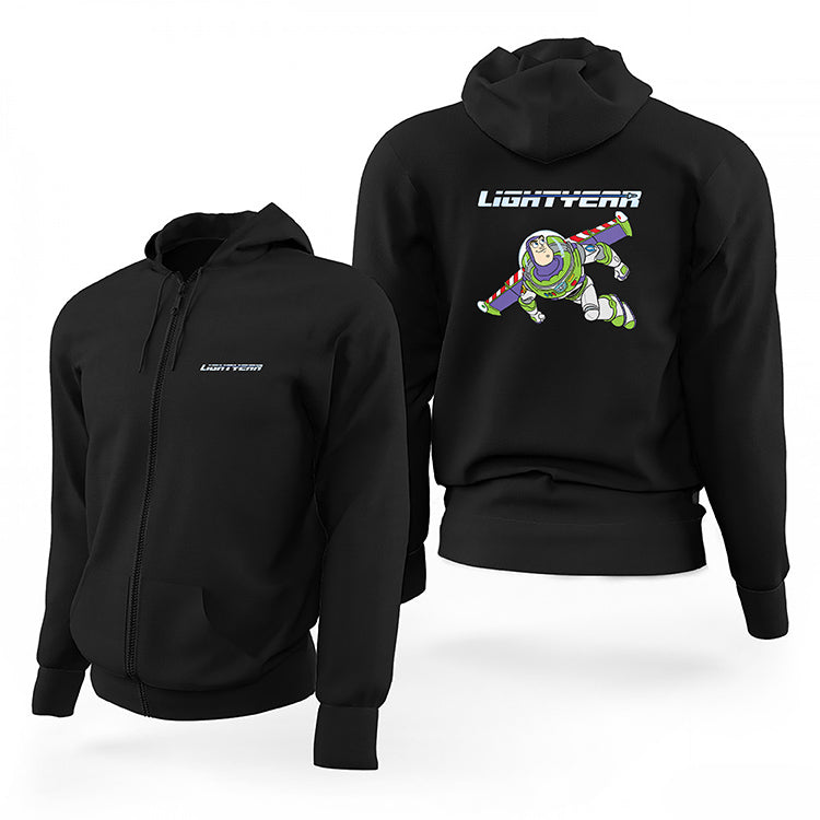Lightyear Flying Siyah Fermuarlı Limited Edition Kapşonlu Sweatshirt