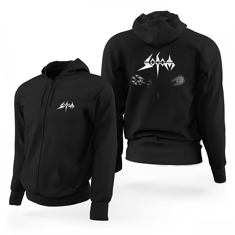 Sodom 2006 Sodom Siyah Fermuarlı Limited Edition Kapşonlu Sweatshirt