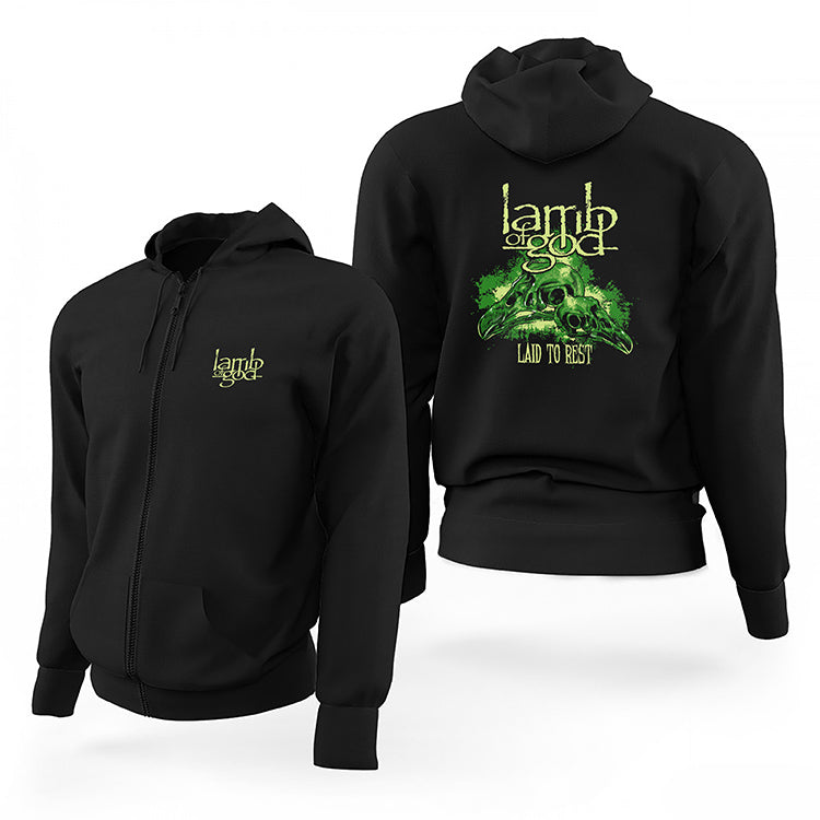 Lamb Of God Genre Siyah Fermuarlı Limited Edition Kapşonlu Sweatshirt