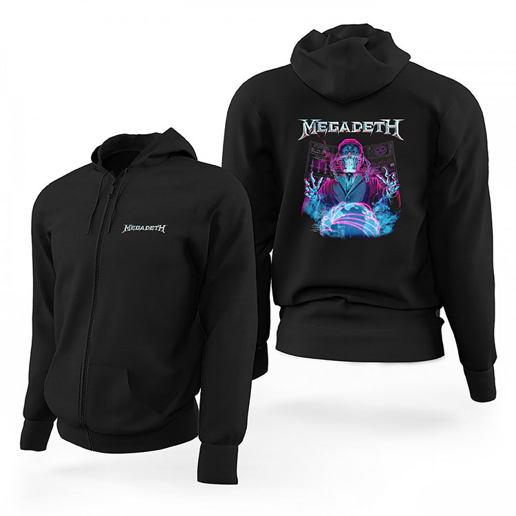 Megadeth Ruler Of The World Siyah Fermuarlı Limited Edition Kapşonlu Sweatshirt