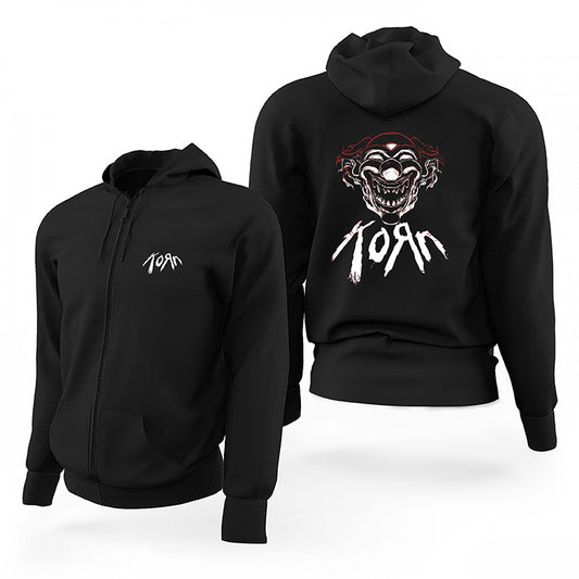 Korn Maske Siyah Fermuarlı Limited Edition Kapşonlu Sweatshirt
