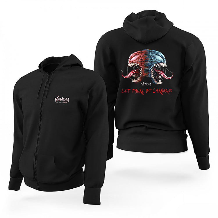 Venom 2 Vs To Siyah Fermuarlı Limited Edition Kapşonlu Sweatshirt