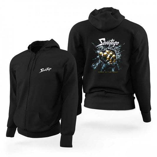 Savatage Power Of The Night Siyah Fermuarlı Limited Edition Kapşonlu Sweatshirt