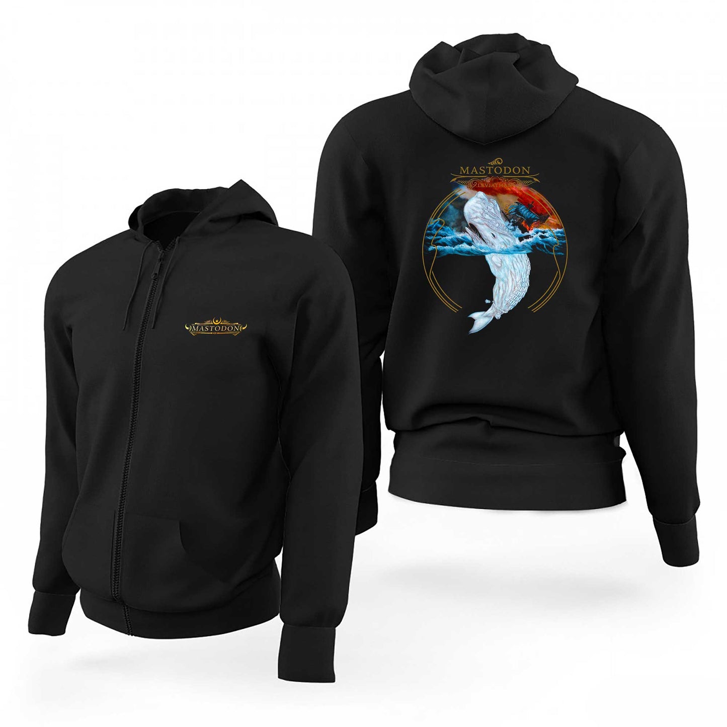 Mastodon Leviathan Siyah Fermuarlı Limited Edition Kapşonlu Sweatshirt