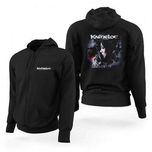 Kamelot Haven Siyah Fermuarlı Limited Edition Kapşonlu Sweatshirt