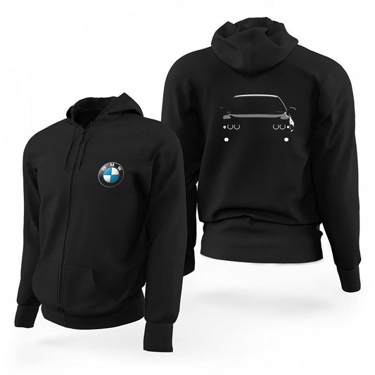 BMW Angel Lights Siyah Fermuarlı Limited Edition Kapşonlu Sweatshirt