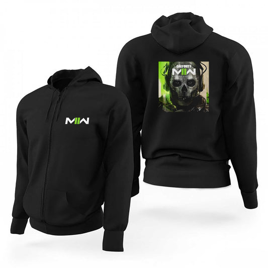 Call Of Duty Modern Warfare II Ghost Siyah Fermuarlı Limited Edition Kapşonlu Sweatshirt