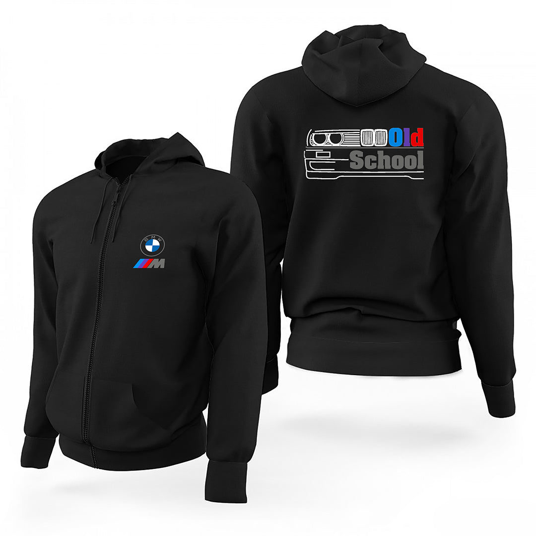 BMW Old School E30 Color Siyah Fermuarlı Limited Edition Kapşonlu Sweatshirt