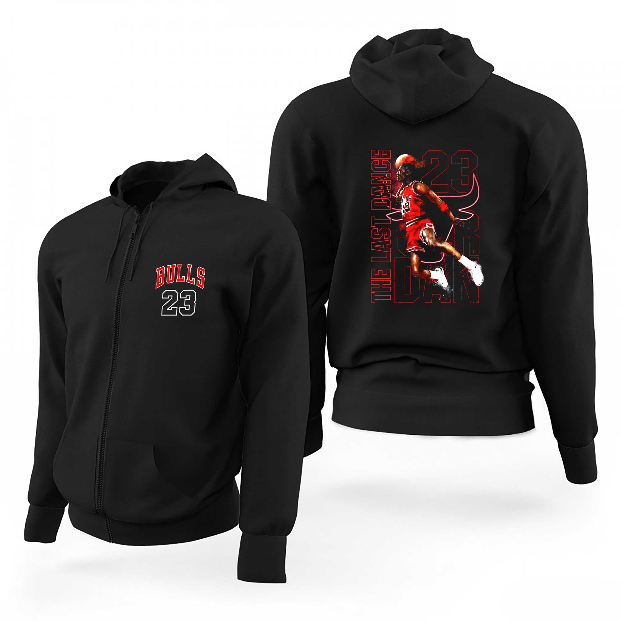 İndirimli Chicago Bulls The last Dance Siyah Fermuarlı Limited Edition Kapşonlu Sweatshirt