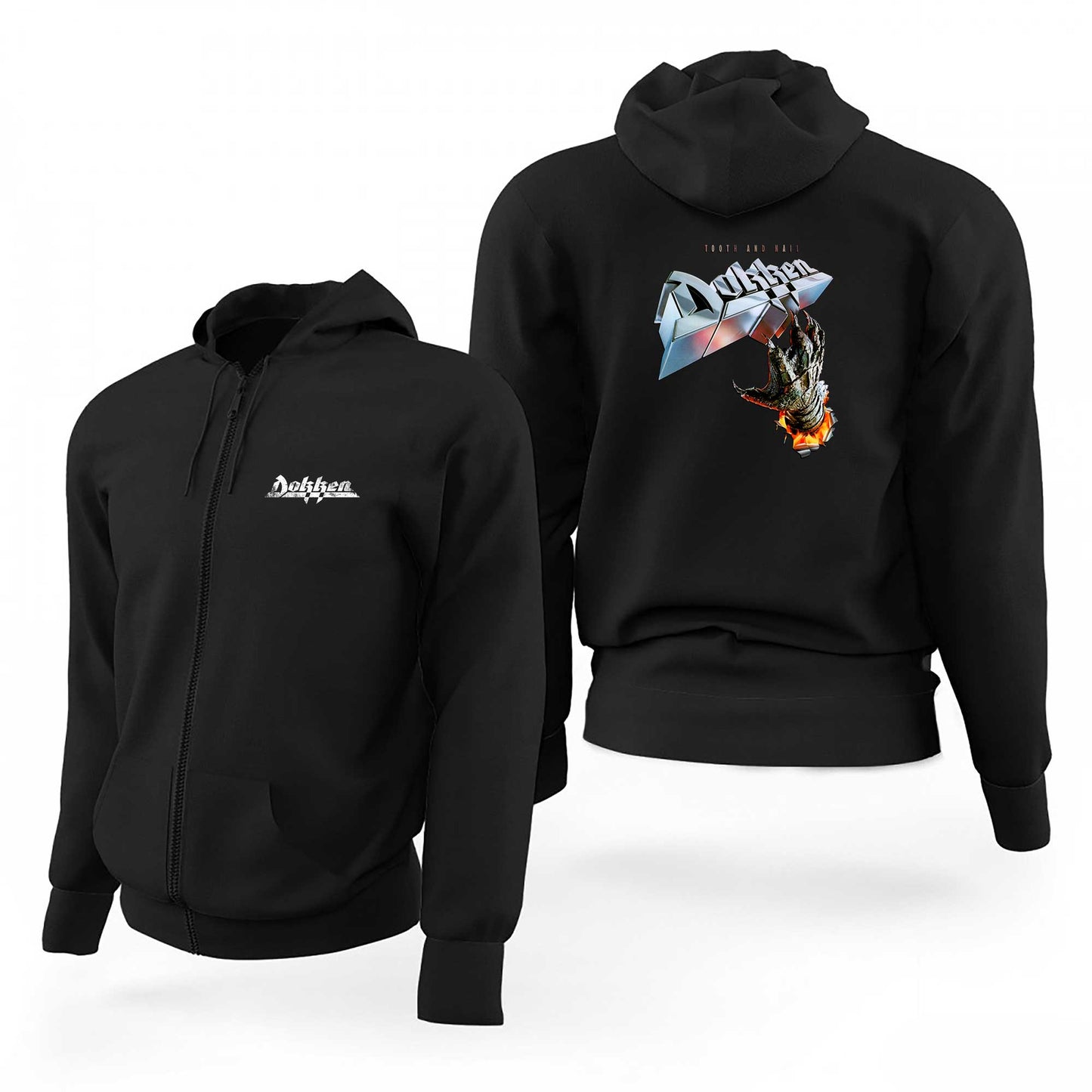 Dokken Tooth And Nail Siyah Fermuarlı Limited Edition Kapşonlu Sweatshirt