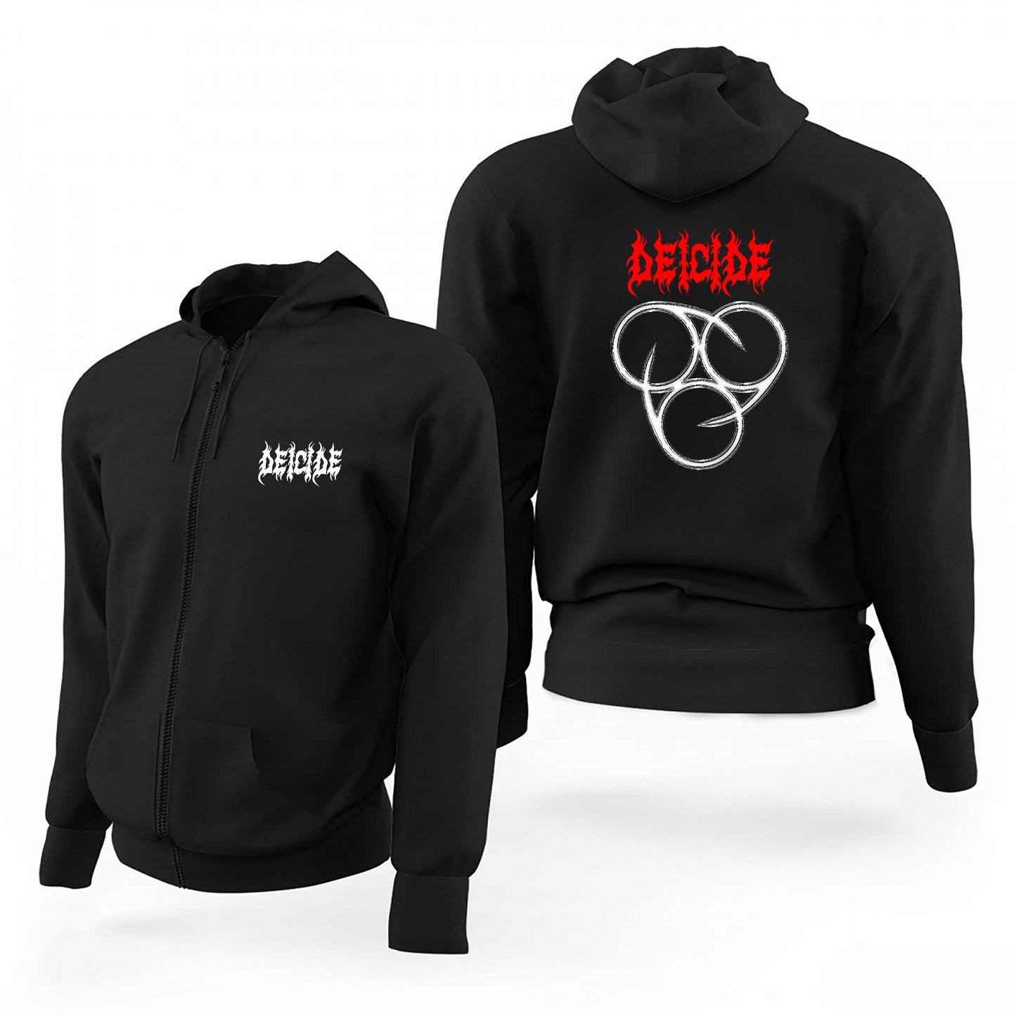 Deicide İnsineratehymn Siyah Fermuarlı Limited Edition Kapşonlu Sweatshirt