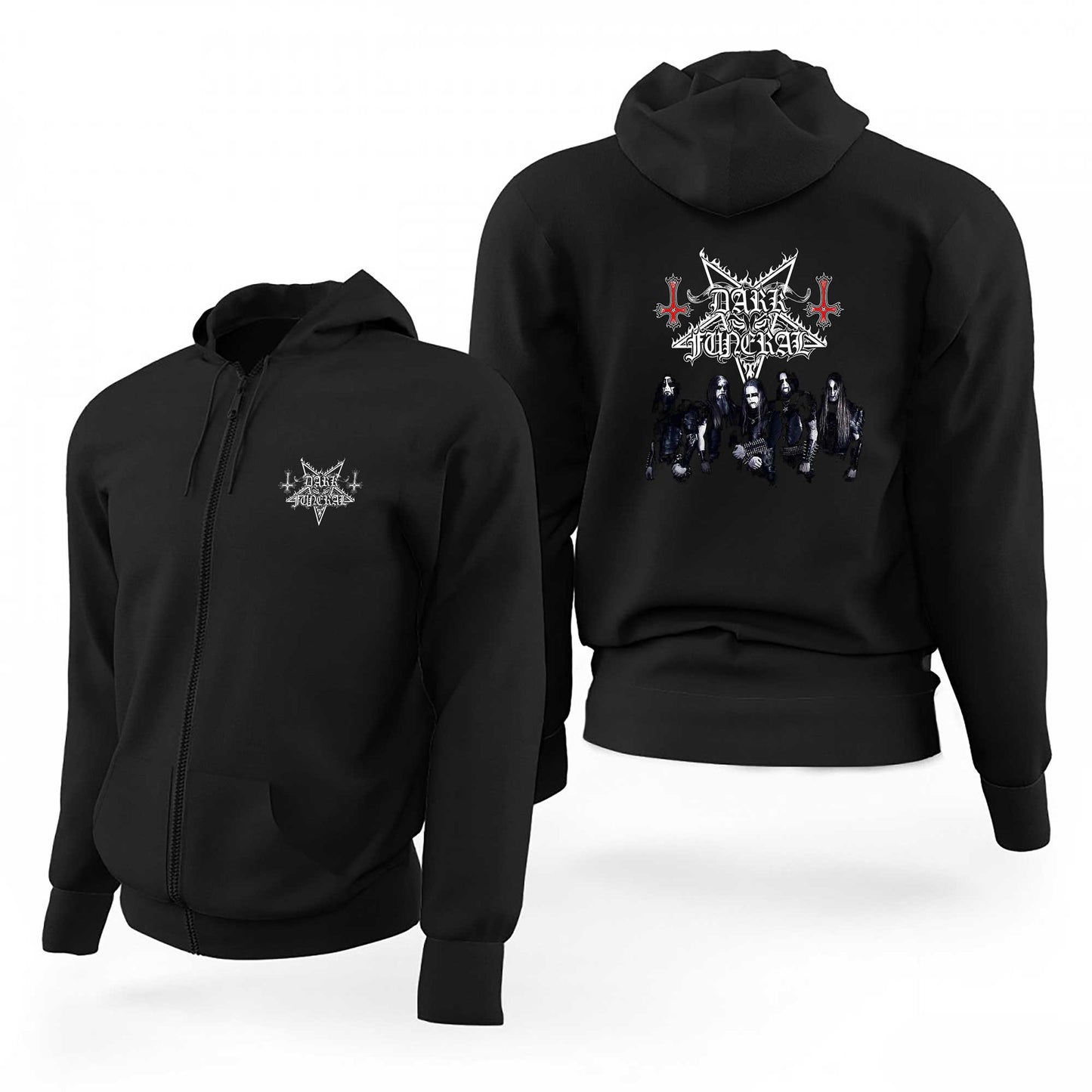 Dark Funeral Grup Face Siyah Fermuarlı Limited Edition Kapşonlu Sweatshirt