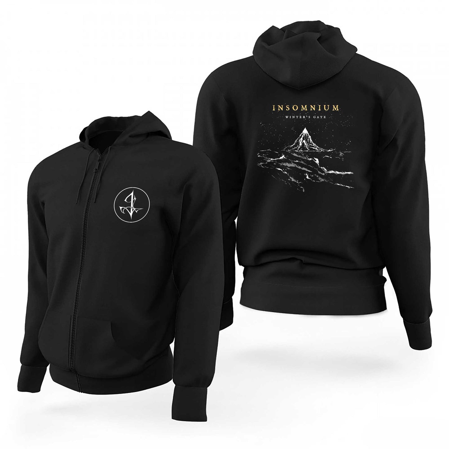 Insomnium Winters Gate Siyah Fermuarlı Limited Edition Kapşonlu Sweatshirt