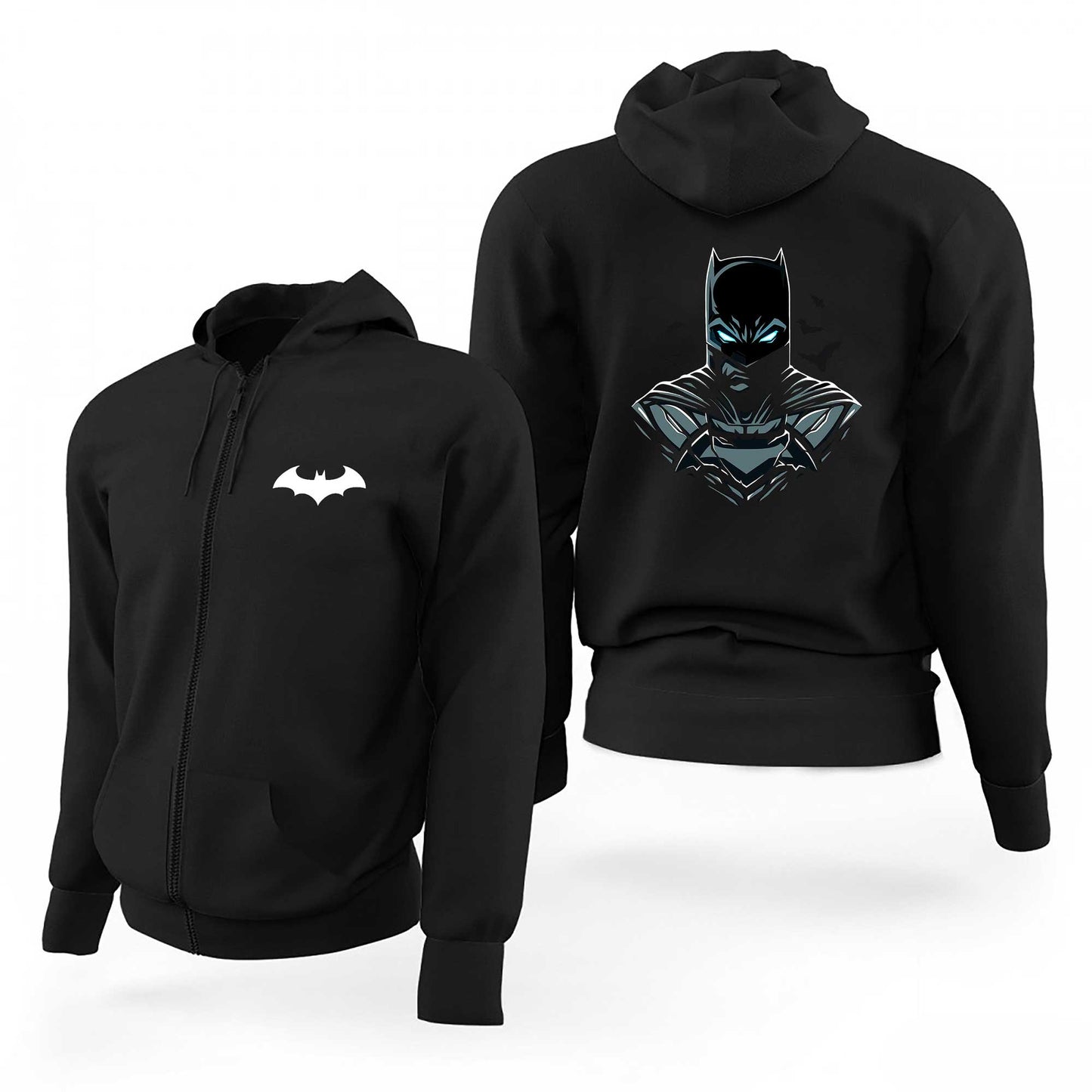 Batman Head Siyah Fermuarlı Limited Edition Kapşonlu Sweatshirt