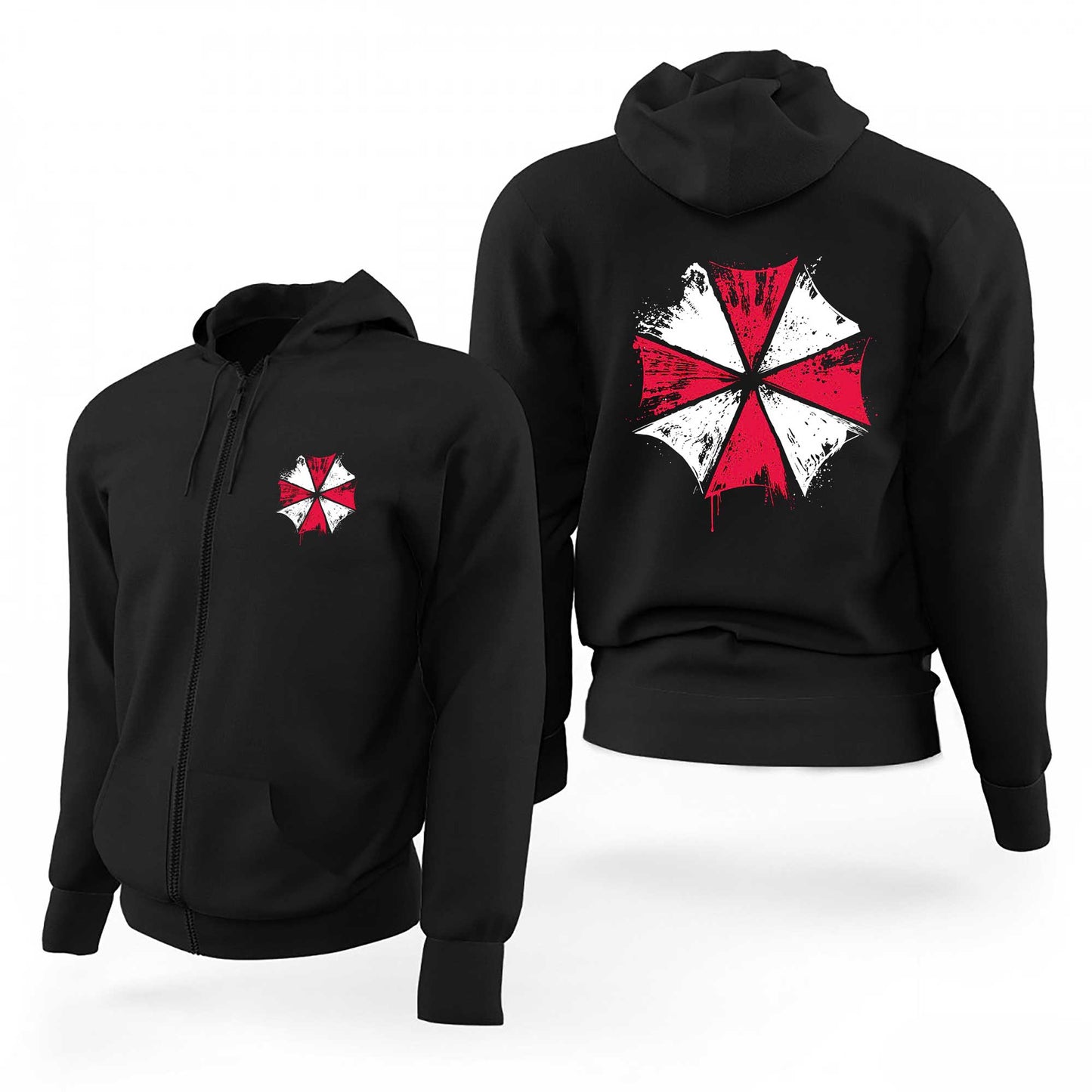 Umbrealla Academy Siyah Fermuarlı Limited Edition Kapşonlu Sweatshirt