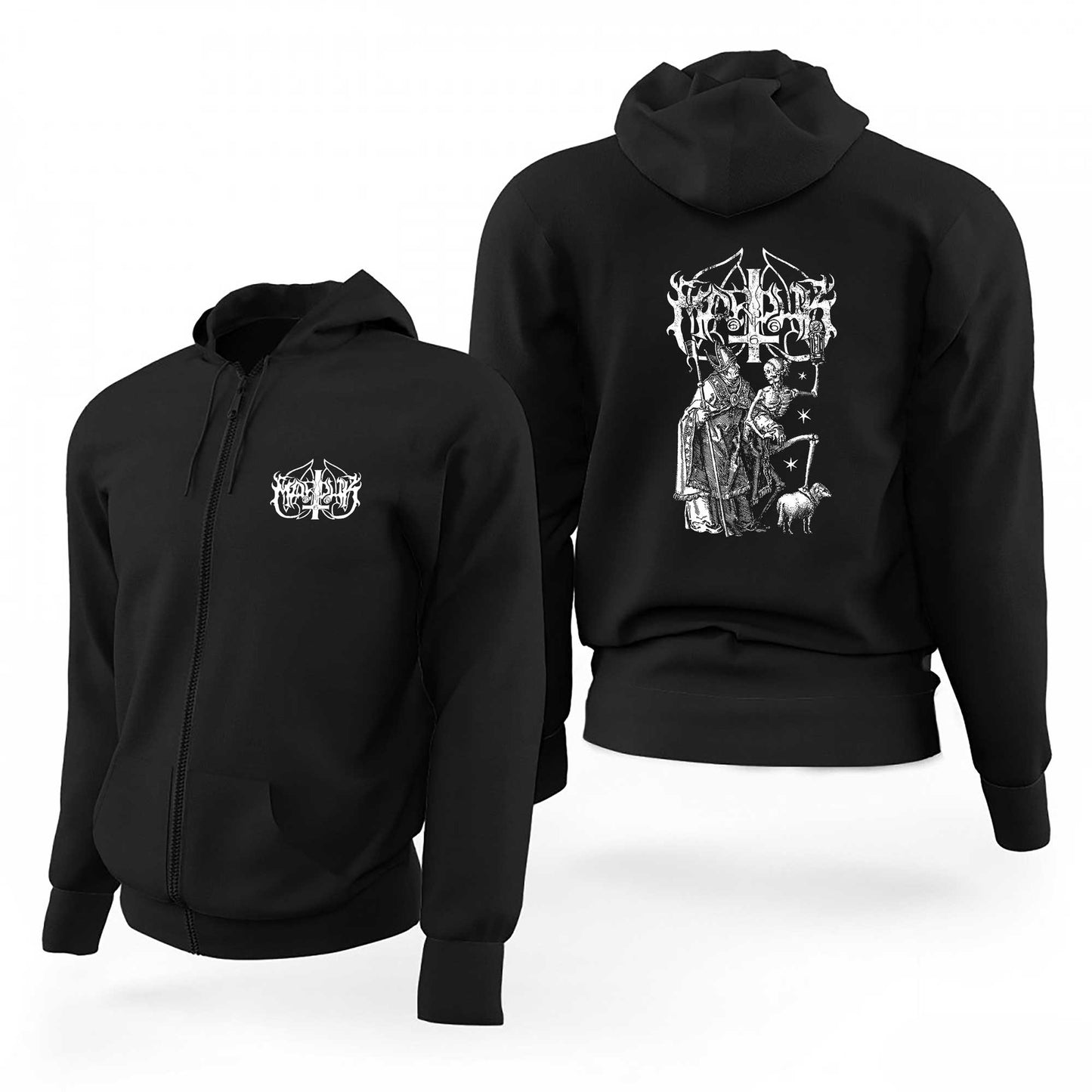 Marduk Siyah Fermuarlı Limited Edition Kapşonlu Sweatshirt