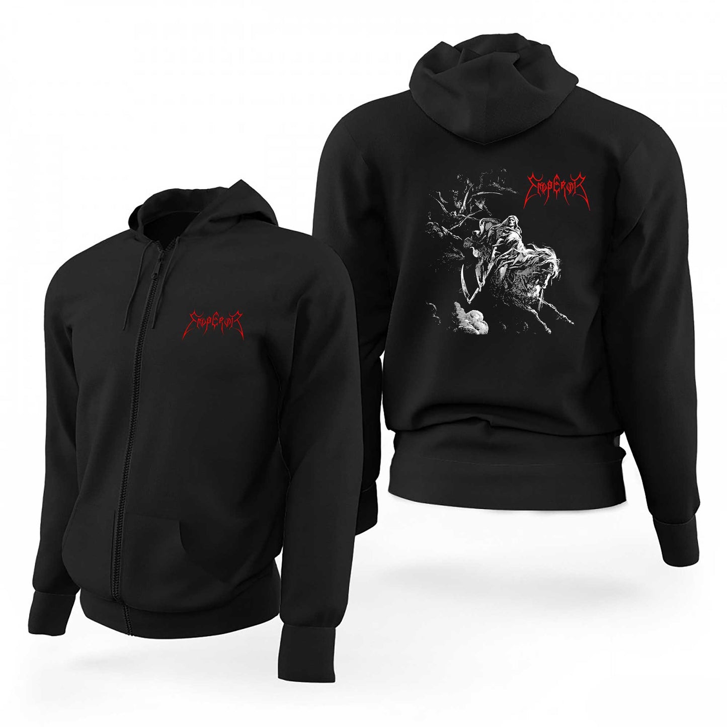 Emperor Wrath Of The Tyrant 2 Siyah Fermuarlı Limited Edition Kapşonlu Sweatshirt