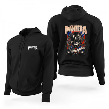 Panthera 20th Anniversary Siyah Fermuarlı Limited Edition Kapşonlu Sweatshirt