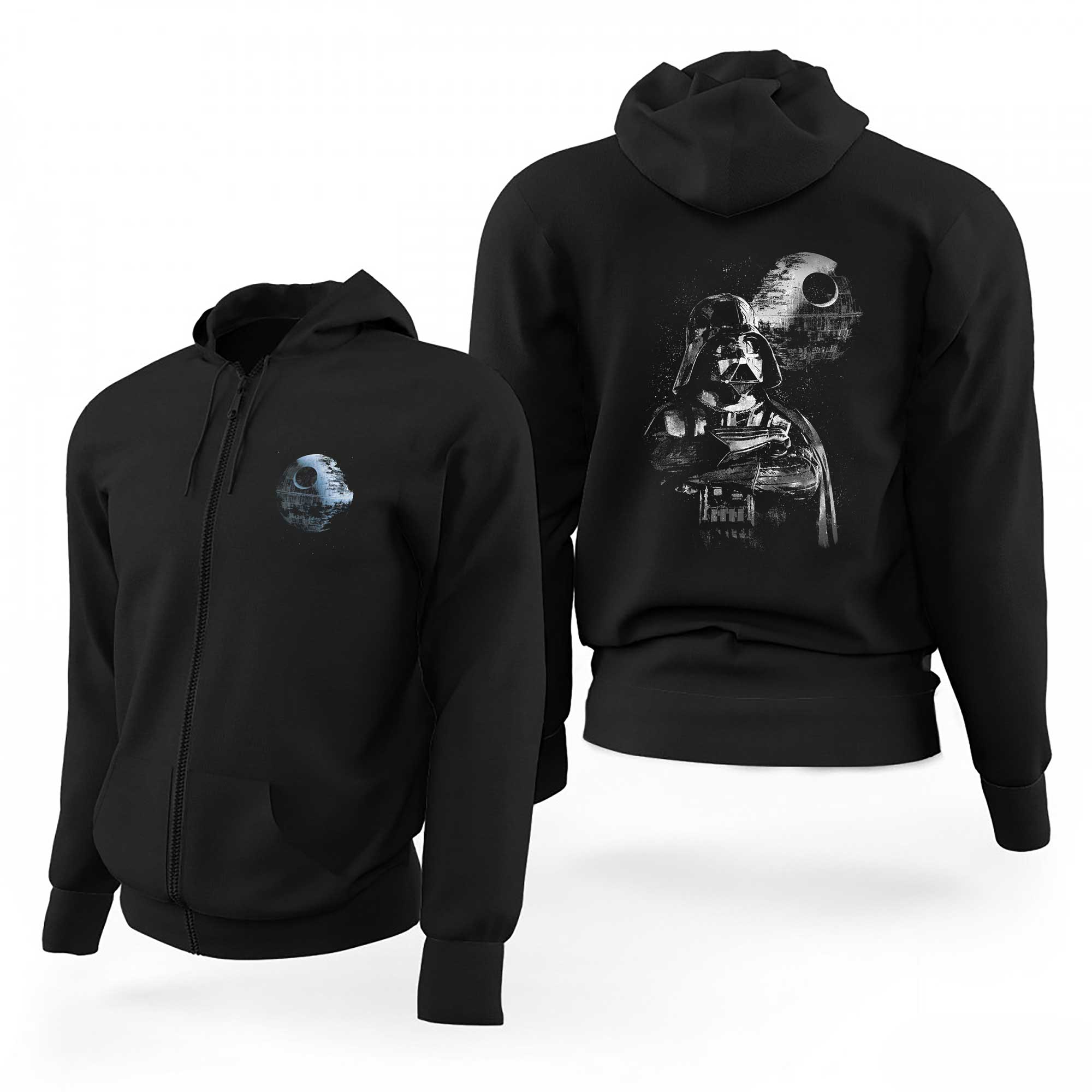Star Wars Lord Vader Siyah Fermuarlı Limited Edition Kapşonlu Sweatshirt