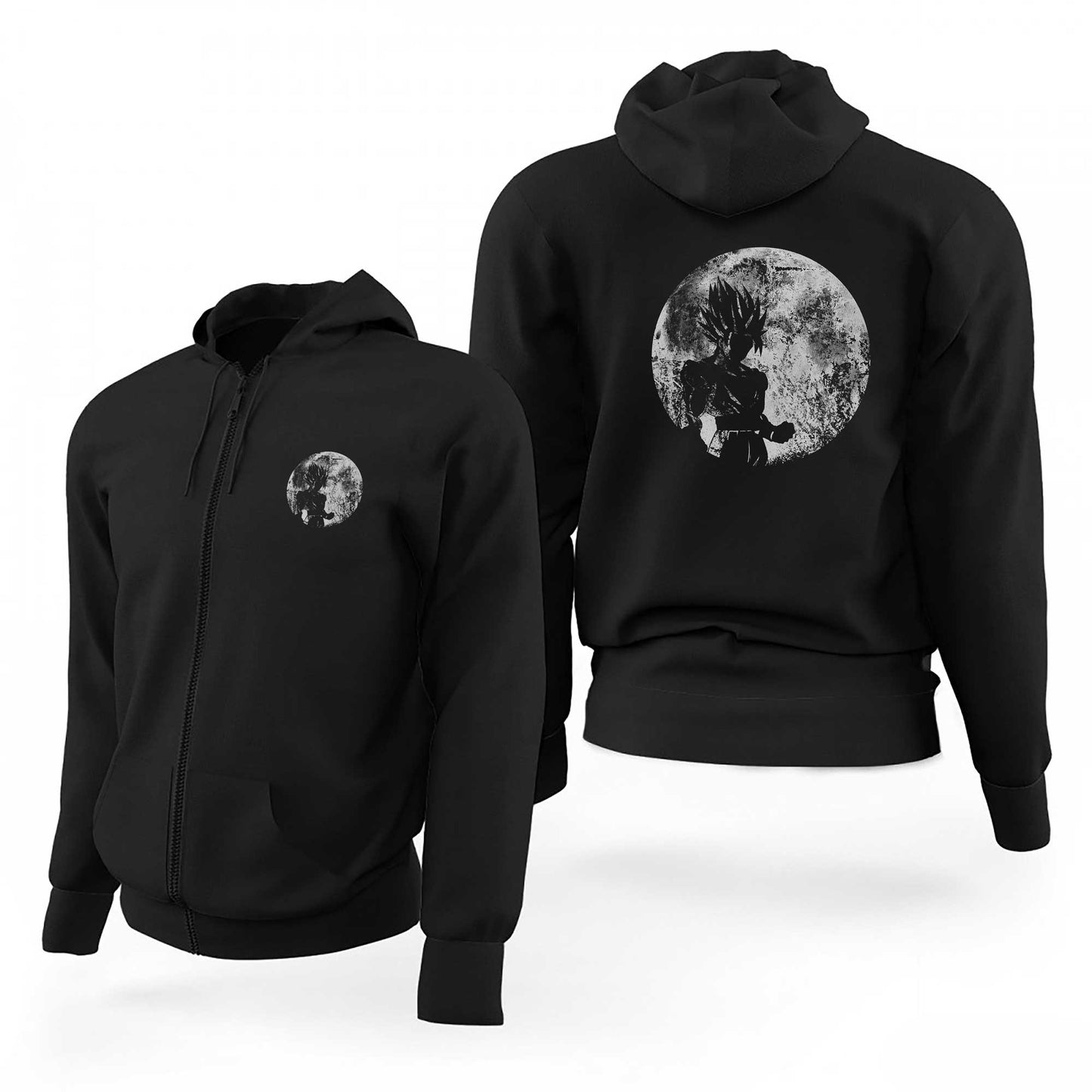 Dragon Ball Z Goku Over Siyah Fermuarlı Limited Edition Kapşonlu Sweatshirt