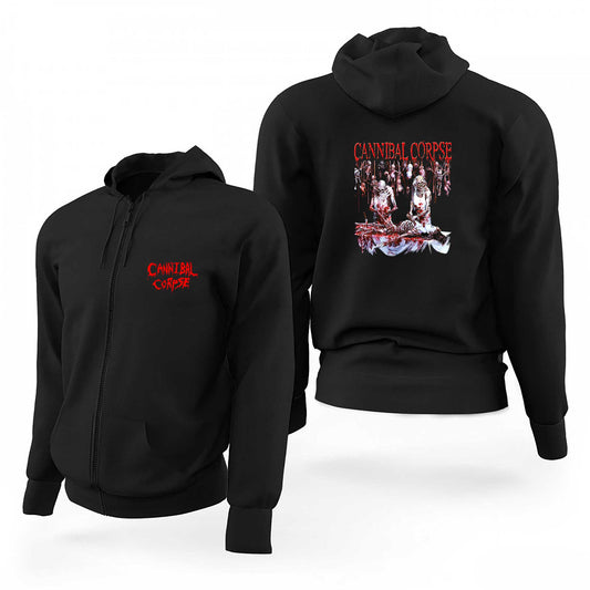 Cannibal Corpse Essential Siyah Fermuarlı Limited Edition Kapşonlu Sweatshirt