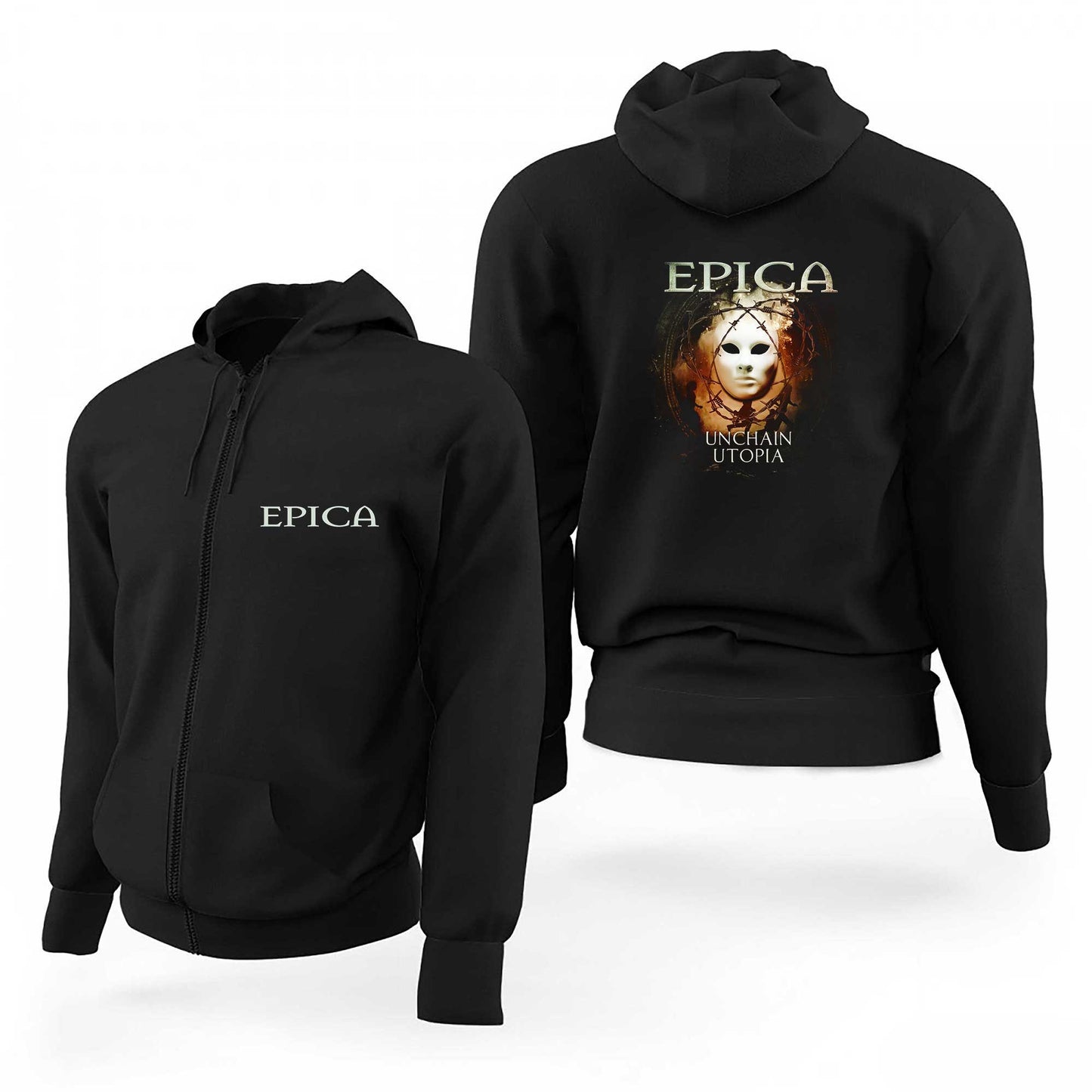 Epica Unchain Utopia Siyah Fermuarlı Limited Edition Kapşonlu Sweatshirt