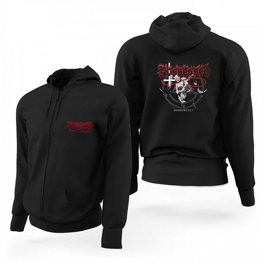 Possessed Shadowcult Siyah Fermuarlı Limited Edition Kapşonlu Sweatshirt