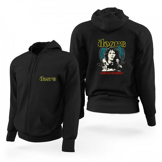 The Doors Live in Concert Siyah Fermuarlı Limited Edition Kapşonlu Sweatshirt