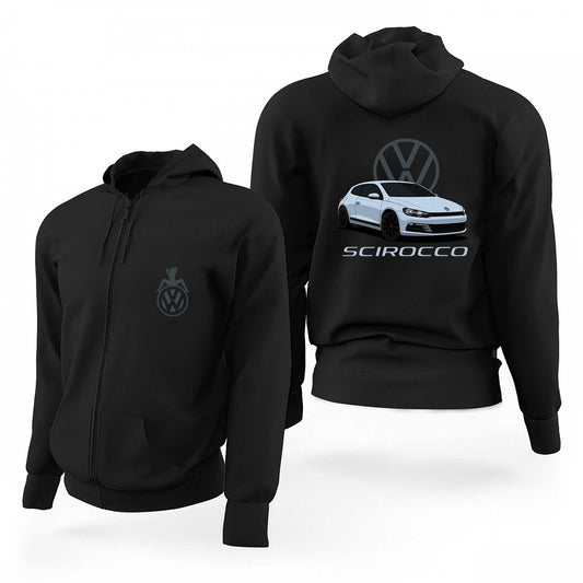 Volkswagen Scirocco Siyah Fermuarlı Limited Edition Kapşonlu Sweatshirt