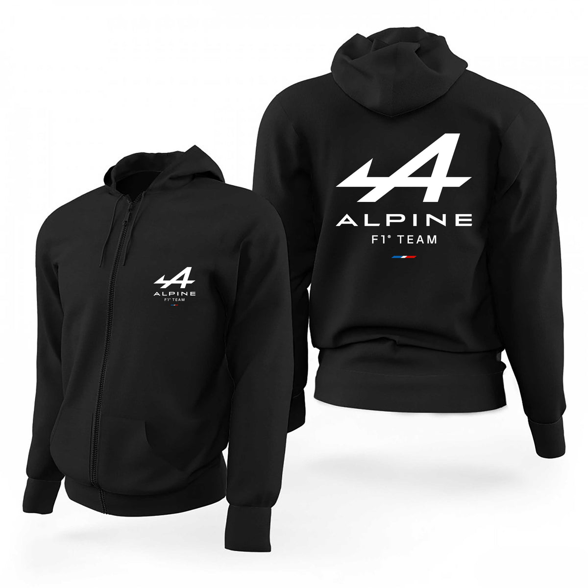 Alpine F1 Team Siyah Fermuarlı Limited Edition Kapşonlu Sweatshirt