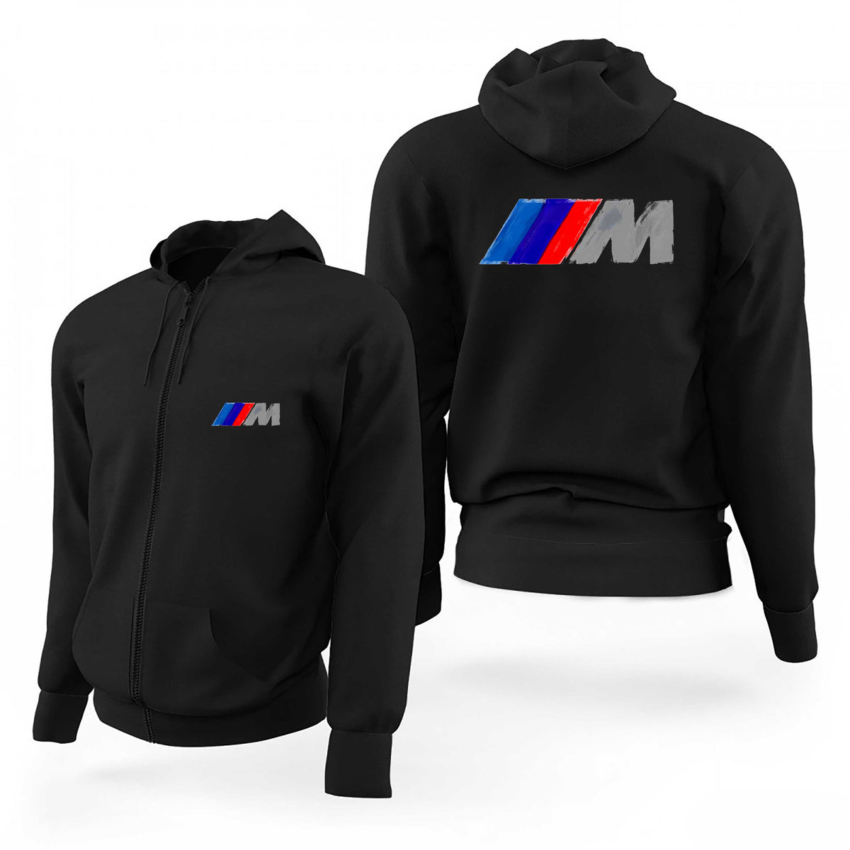 Bmw M Brush Siyah Fermuarlı Limited Edition Kapşonlu Sweatshirt