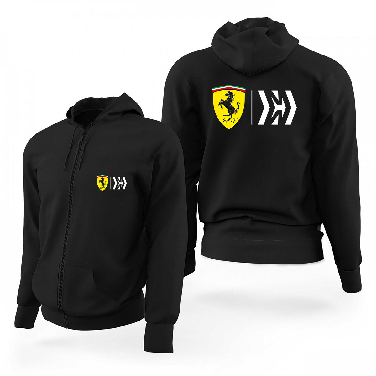 Ferrari Mission Siyah Fermuarlı Limited Edition Kapşonlu Sweatshirt