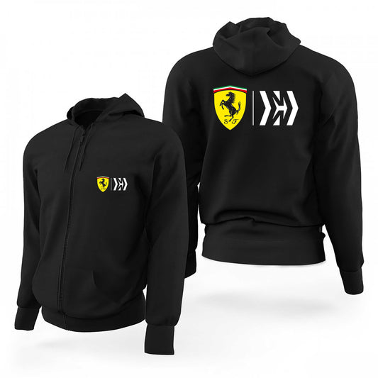 Ferrari Mission Siyah Fermuarlı Limited Edition Kapşonlu Sweatshirt