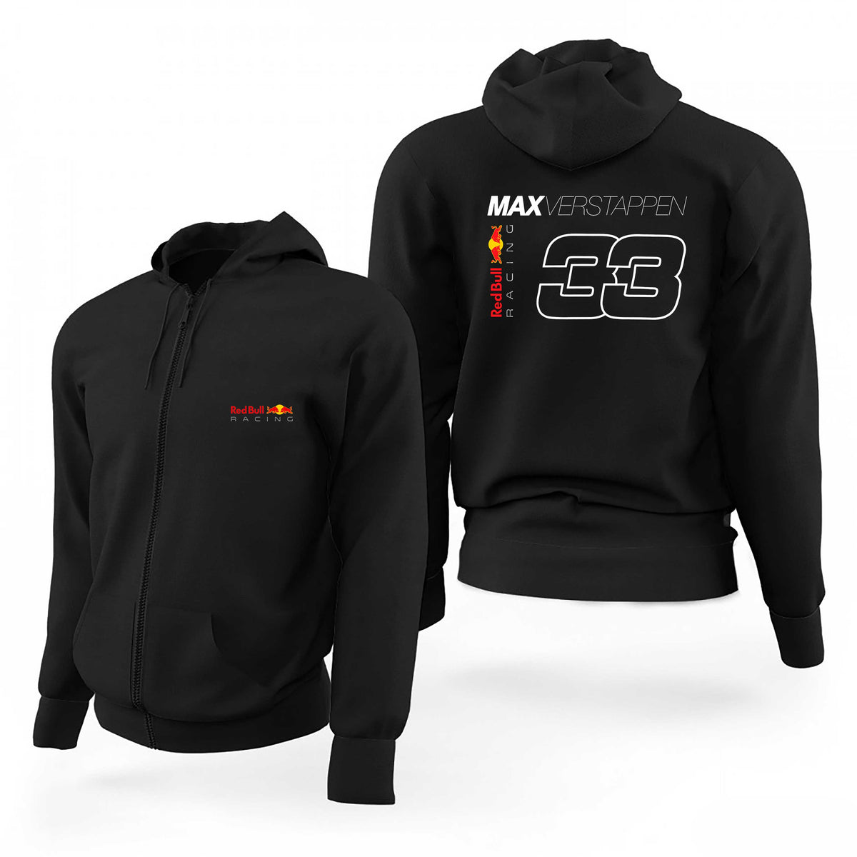 F1 Max Verstappen Siyah Fermuarlı Limited Edition Kapşonlu Sweatshirt