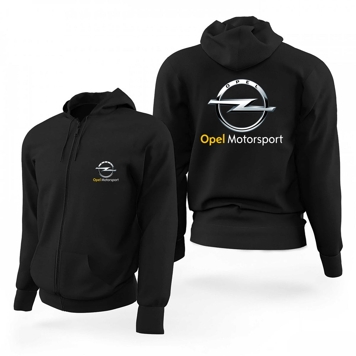 Opel Motorsport Logo Siyah Fermuarlı Limited Edition Kapşonlu Sweatshirt