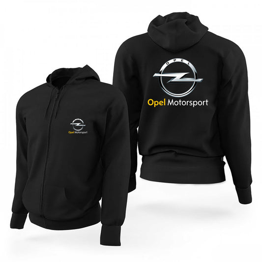 Opel Motorsport Logo Siyah Fermuarlı Limited Edition Kapşonlu Sweatshirt