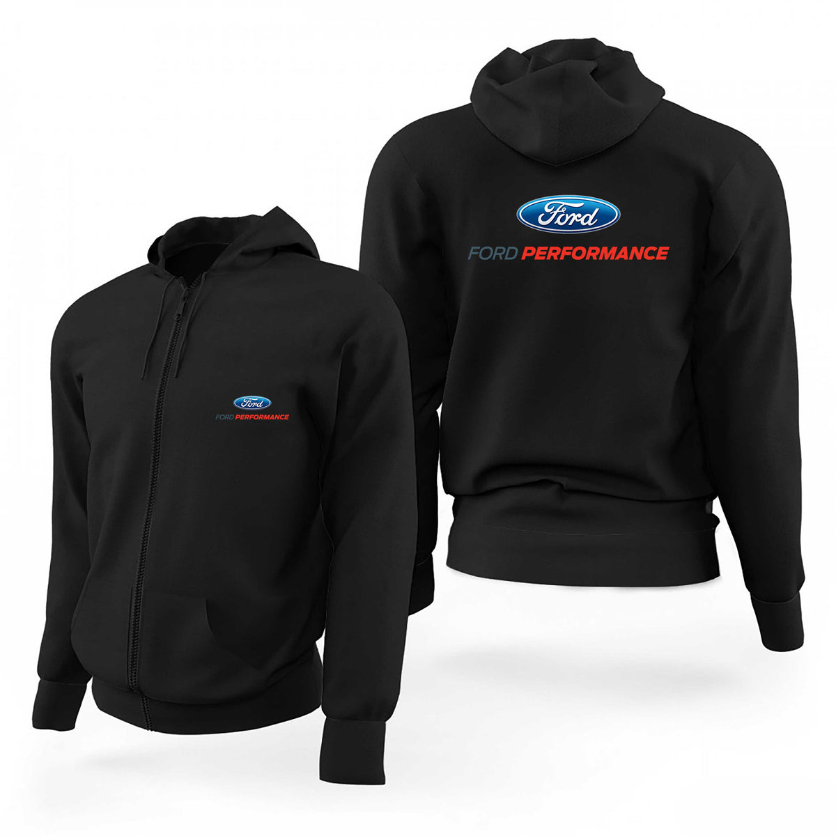 Ford Performance Logo Siyah Fermuarlı Limited Edition Kapşonlu Sweatshirt