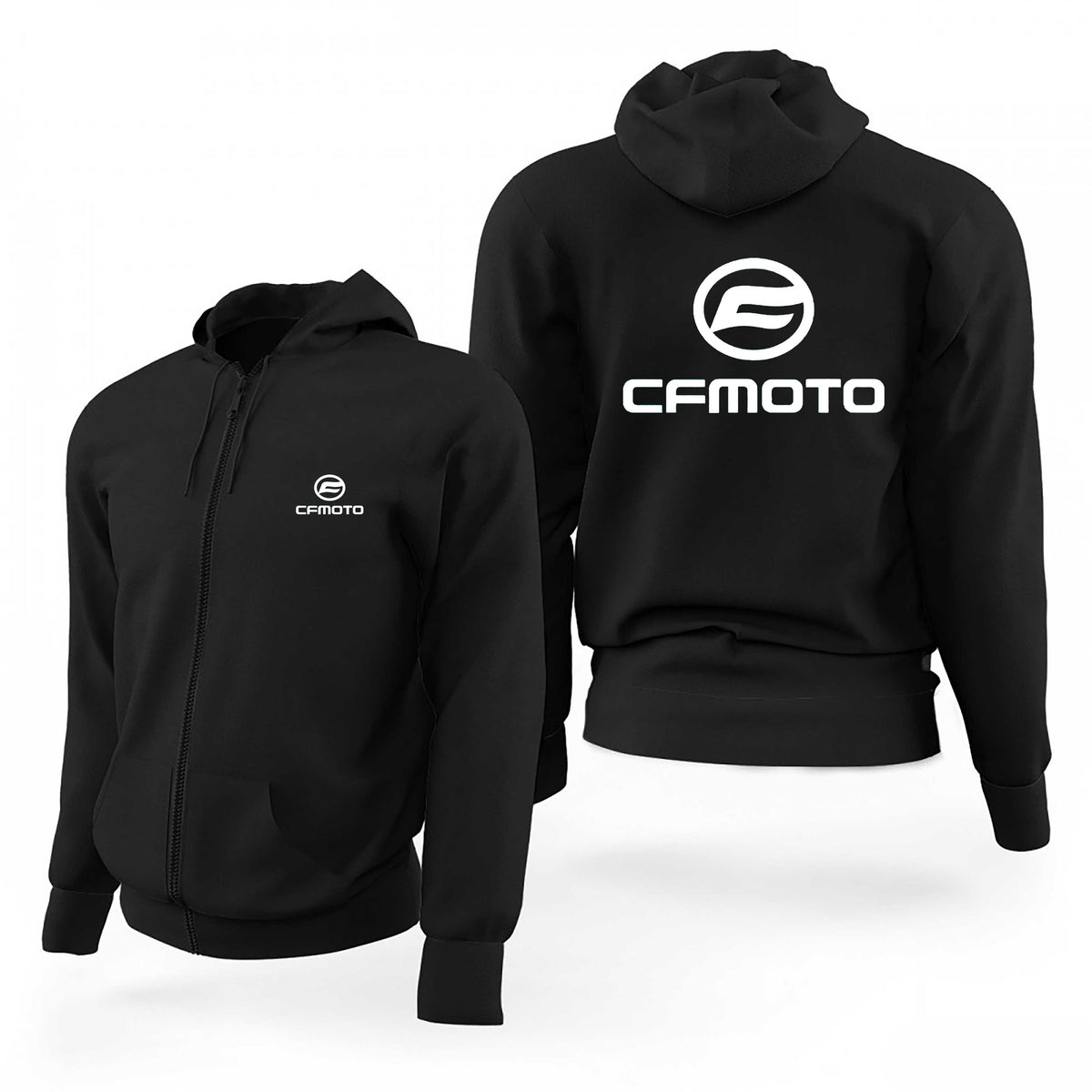 Cfmoto White Logo Siyah Fermuarlı Limited Edition Kapşonlu Sweatshirt