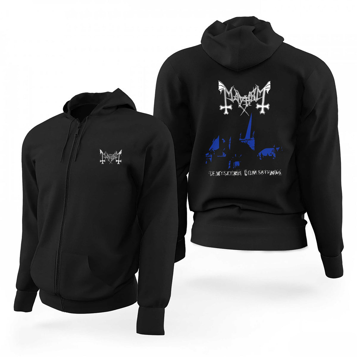 Mayhem Logo De Mysteriis Dom Sathanas Siyah Fermuarlı Limited Edition Kapşonlu Sweatshirt