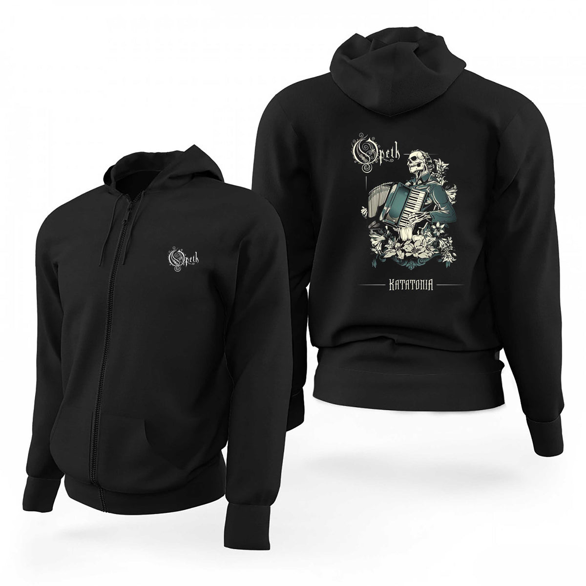 Opeth Akodeon Siyah Fermuarlı Limited Edition Kapşonlu Sweatshirt