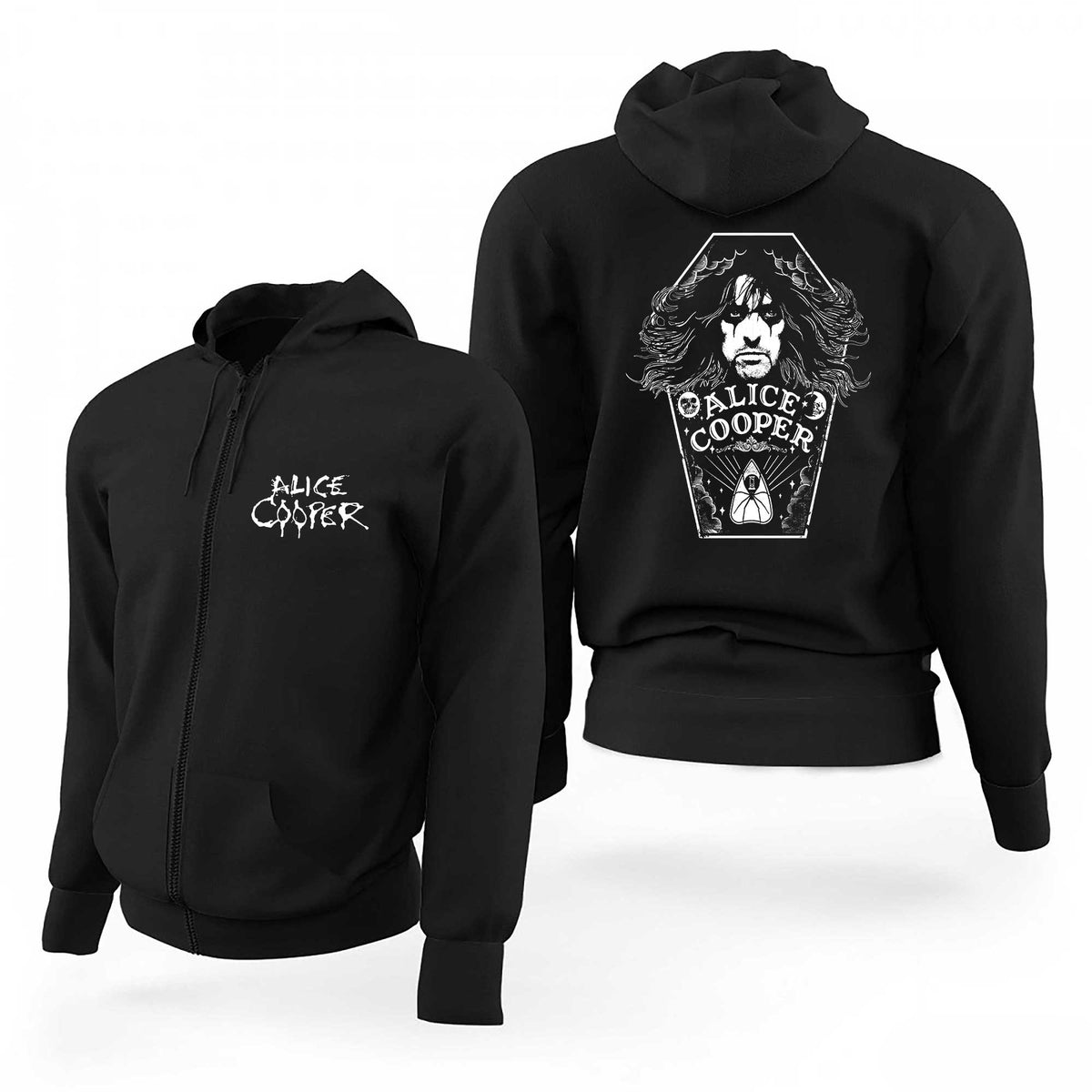Alice Cooper Text Moon Of Alice Siyah Fermuarlı Limited Edition Kapşonlu Sweatshirt