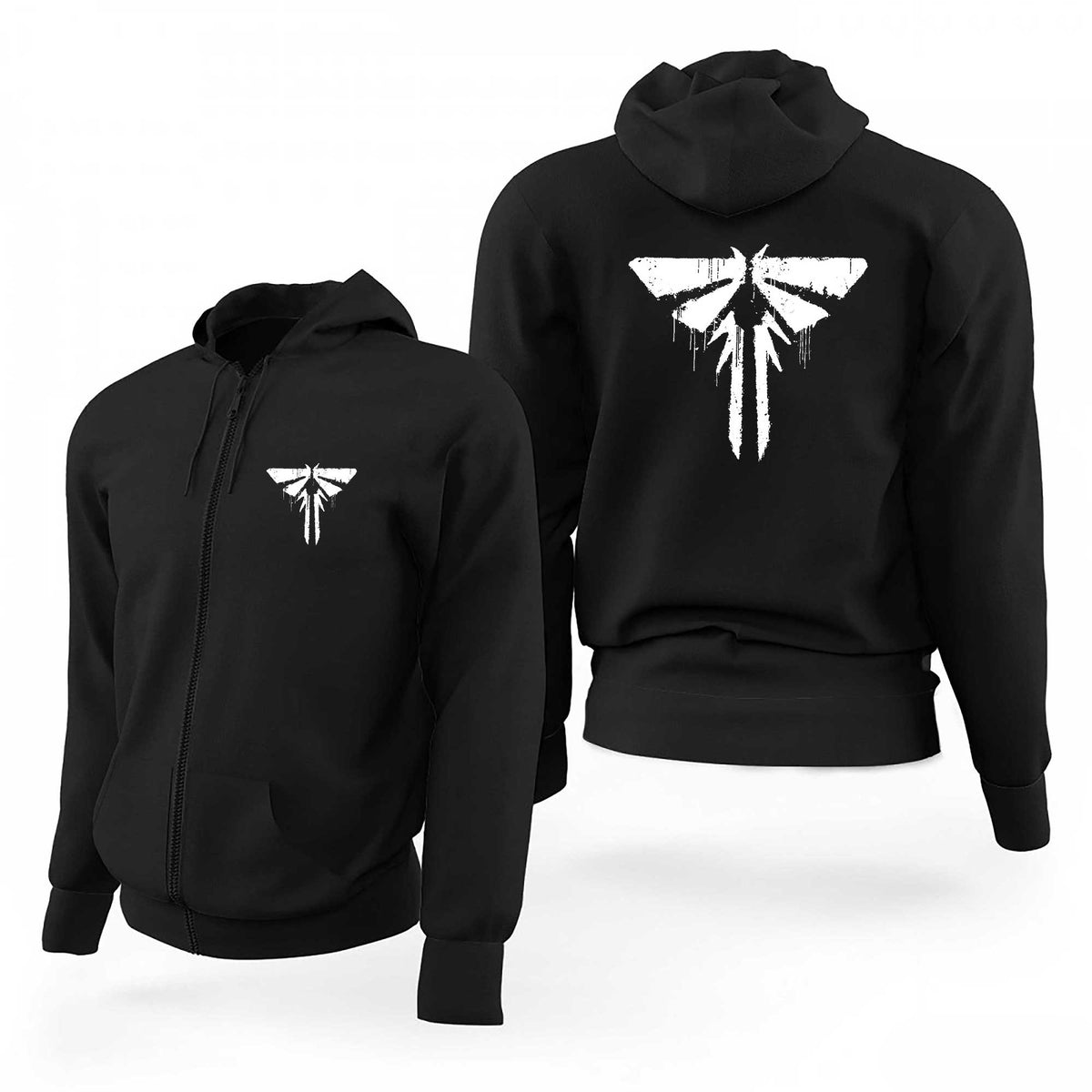 The Last Of Us Logo Favorite Siyah Fermuarlı Limited Edition Kapşonlu Sweatshirt